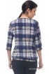 Lynda Casual 3/4 Sleeve Checkered Women's Top Lynda Casual 3/4 Sleeve Checkered Women's Top
